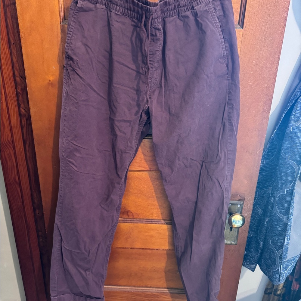 Men's Burgundy Drawstring Pants